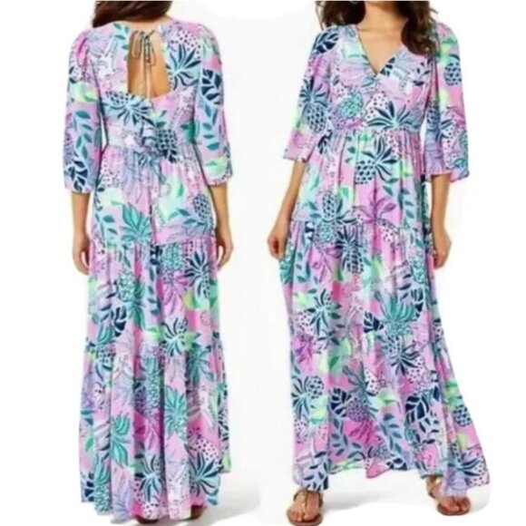 NWT Lilly Pulitzer Rease Maxi Dress - size 14 - Picture 1 of 6
